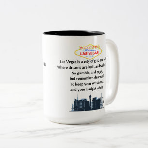 Bicolor Taza de café de Las Vegas