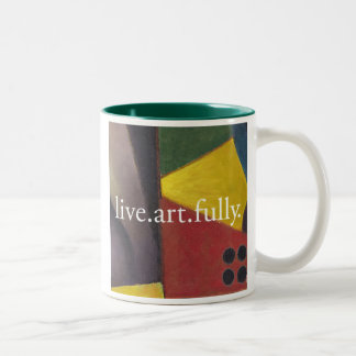 Bicolor taza de café de live.art.fully