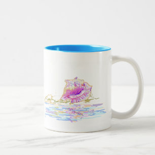 Bicolor Taza de café de los días de la playa