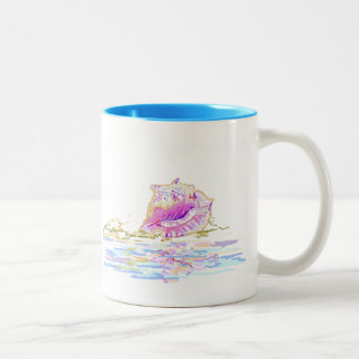Bicolor Taza de café de los días de la playa