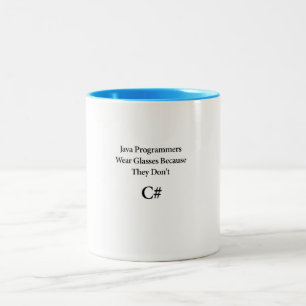 Bicolor Taza de café de los programadores del software de