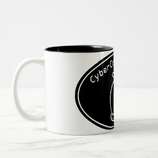 Bicolor Taza de café de los robots de CyberCraft