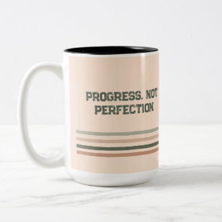 Bicolor Taza de café de motivación retro - Nombre personal