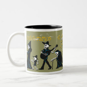 Bicolor Taza de café de Muertos