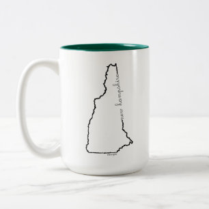 Bicolor Taza de café de New Hampshire