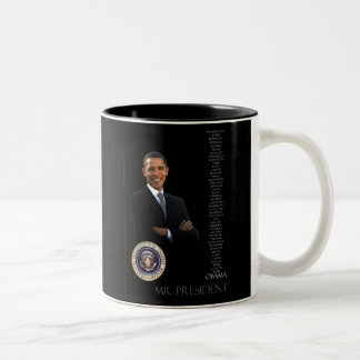 Bicolor Taza de café de Obama