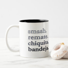 Bicolor Taza de café de pádel - Personaliza palabras vibra