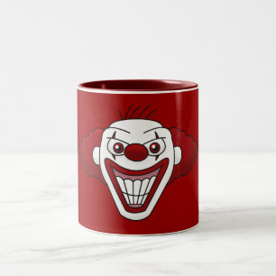 Bicolor Taza de café de payaso malvado