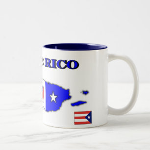 Bicolor Taza de café de Puerto Rico