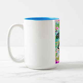 Bicolor taza de café de reina negra