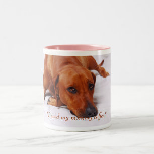 Bicolor Taza de café de Rhodesian Ridgeback