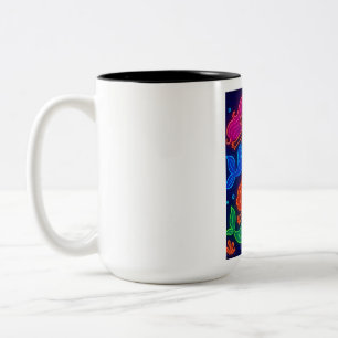 Bicolor taza de café de sirena