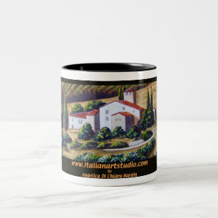 Bicolor Taza de café de Toscana