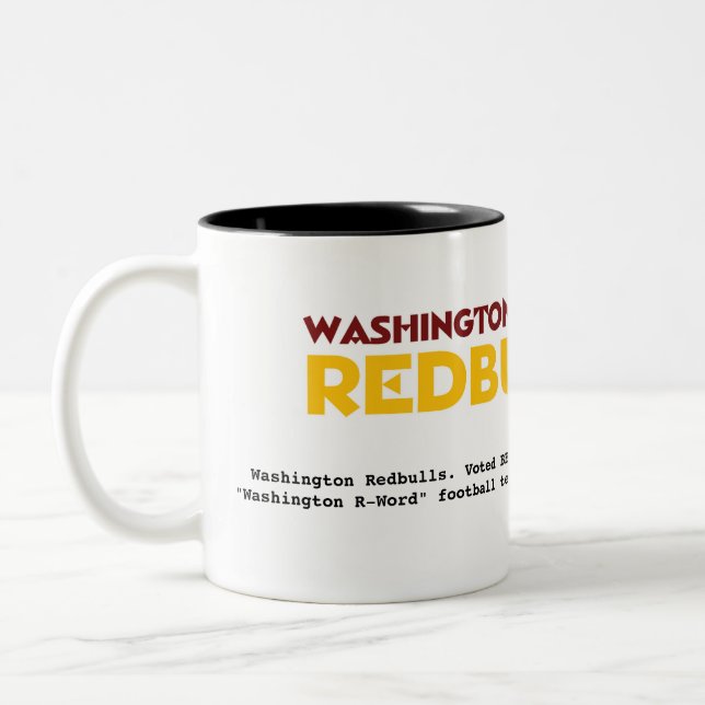 Bicolor Taza de café de Washington Redbulls (Izquierda)