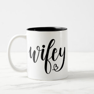Bicolor Taza de café de Wifey