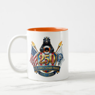 Bicolor Taza de café del 250 aniversario de la Guardia Cos