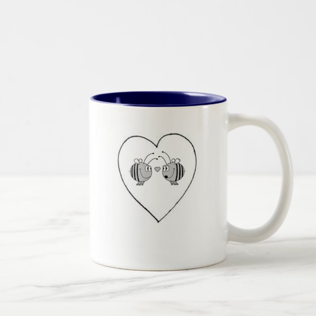 Bicolor Taza de café del aniversario (Derecha)