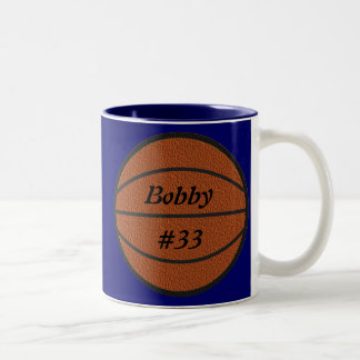 Bicolor Taza de café del baloncesto