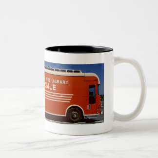 Bicolor Taza de café del Bookmobile
