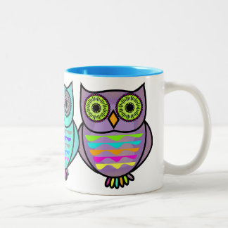 Bicolor Taza de café del búho