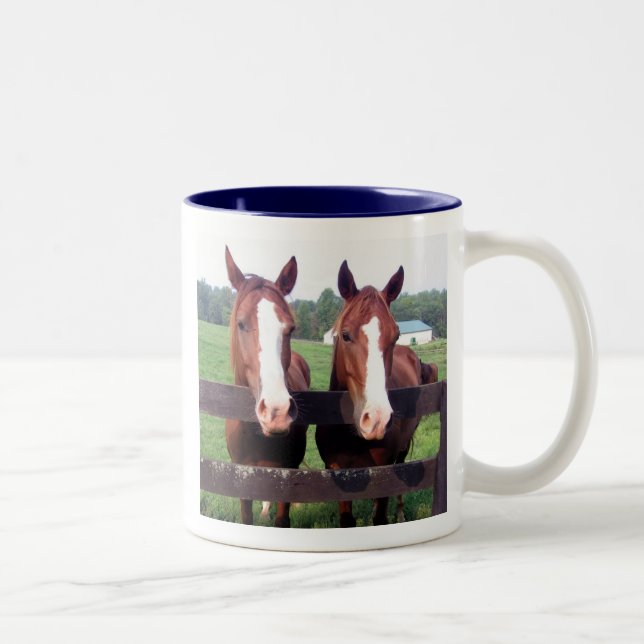 Bicolor Taza de café del caballo (Derecha)