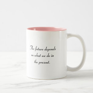 Bicolor Taza de café del cáncer de pecho del amor y de la