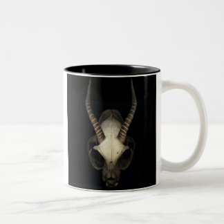 Bicolor taza de café del cráneo