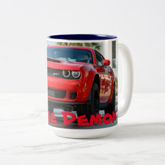 Bicolor Taza de café del demonio de Dodge