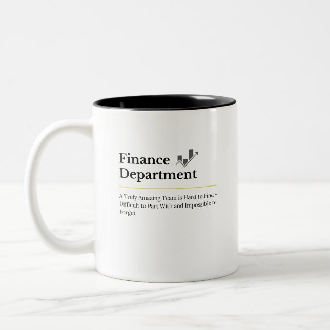 Bicolor Taza de café del Departamento de Finanzas (Izquierda)