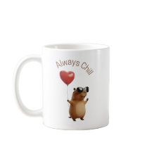 Taza de café del Día de San Valentín con capibara 