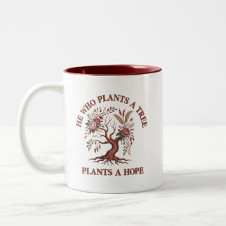 Bicolor Taza de café del Día del Árbol Ecológico