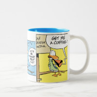 Taza de café del dibujo animado del controlador