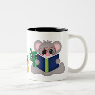 Bicolor Taza de café del dibujo animado del ratón de la