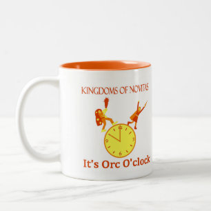 Bicolor Taza de café del en punto de Orc