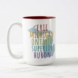 Bicolor Taza de café del estado de manopla de los Grandes
