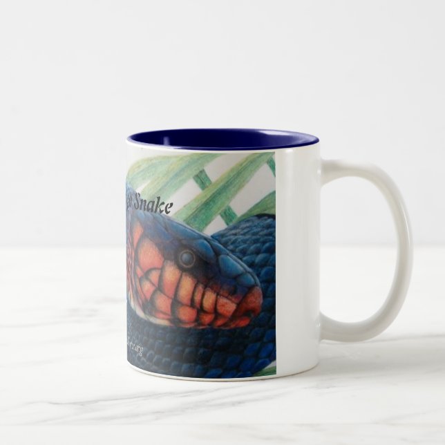 Bicolor Taza de café del este del añil (Derecha)