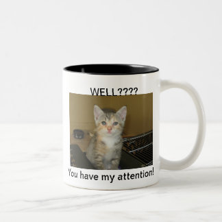 Bicolor Taza de café del gatito