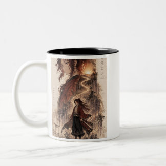Bicolor Taza de café del guerrero épico del anime – Ar de