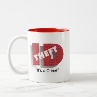 Bicolor taza de café del idtheft