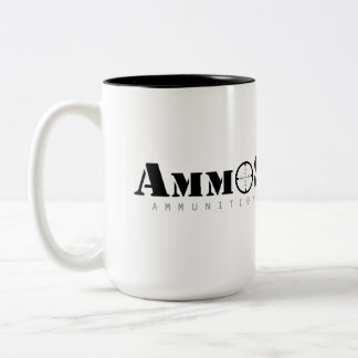 Bicolor Taza de café del logotipo de AmmoSeek solamente
