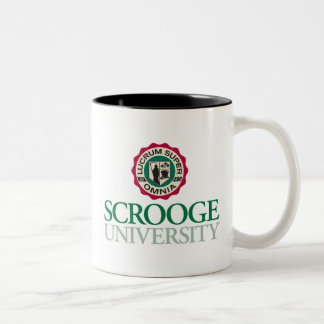 Bicolor Taza de café del logotipo de la universidad de