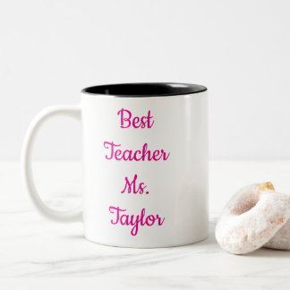 Bicolor Taza de café del mejor profesor de todos los tiemp