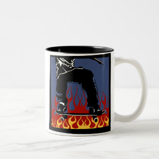 Bicolor Taza de café del monopatín