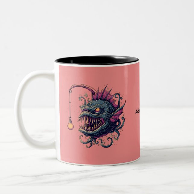 Bicolor Taza de café del monstruo pejesapo (Izquierda)
