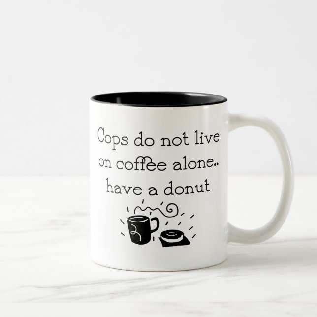 Bicolor Taza de café del oficial de policía (Derecha)