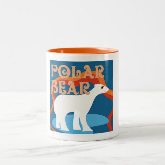 Bicolor Taza de café del oso polar del diseñador