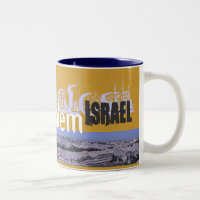 Taza de café del panorama de Jerusalén