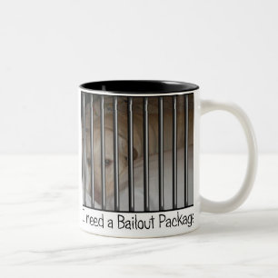 Bicolor Taza de café del paquete de desalojo urgente de
