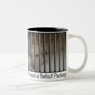 Bicolor Taza de café del paquete de desalojo urgente de
