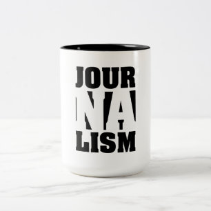 Bicolor Taza de café del periodismo